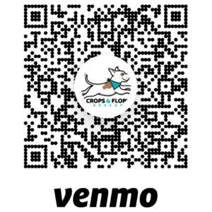 QR code to send a gift to Crops and Flops Rescue on Venmo