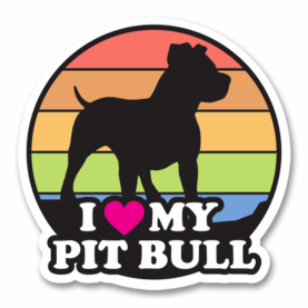 I Heart My Pit Bull sticker