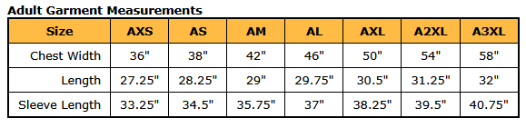 Pit Bull Advocate Sizing